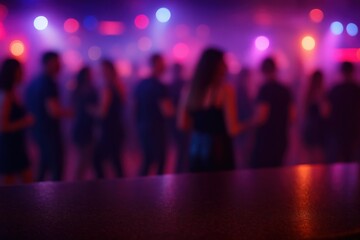 Naklejka premium people dancing in a nightclub. blurred background. party, celebration