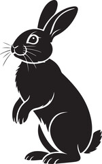 Cute cartoon bunny vector illustration of a fluffy baby rabbit isolated on a white background for spring or Easter