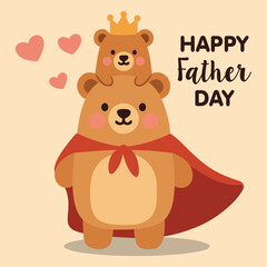 Fototapeta premium Majestic Father and Son Bear Duo
