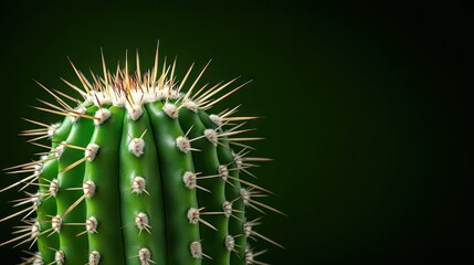 Close-up exploration of intricate cactus spines highlighting natural beauty against a lush dark backdrop
