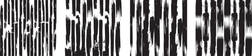 distressed vertical brush stroke texture set for grunge abstract design