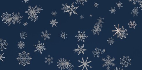 Seamless winter background with snowflakes. Perfect for Christmas, New Year, holiday projects, decoration, and winter themes