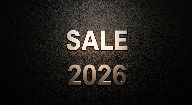 Don't miss our huge 2026 sale event with incredible savings and unbeatable deals happening soon on luxury products on black leather background - Powered by Adobe