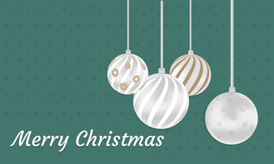 christmas balls and ornaments banner background