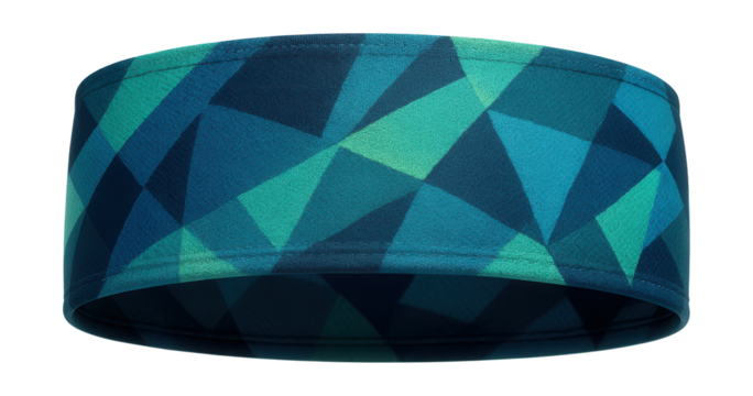 Geometric moisture-wicking headband perfect for workouts.