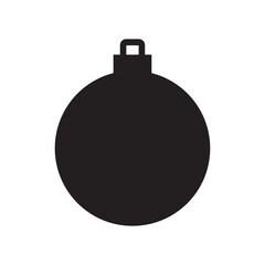 Obraz premium black christmas bauble icon