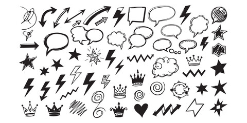 vector set of calligraphic design elements