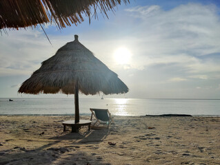 Relaxing on a sandy beach in Thailand, Ko Phangan