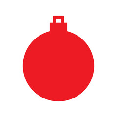 Obraz premium red christmas bauble icon