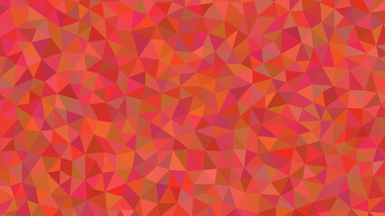 A vibrant tapestry of polygonal shapes in shades of red and orange, creating a dynamic and visually stimulating abstract composition