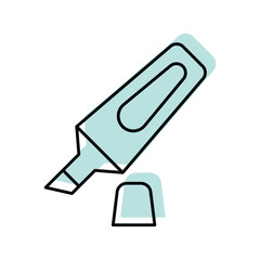 Highlighter color shadow thinline icon , vector, pixel perfect, illustrator file 
