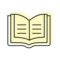 Open Book color shadow thinline icon , vector, pixel perfect, illustrator file 
