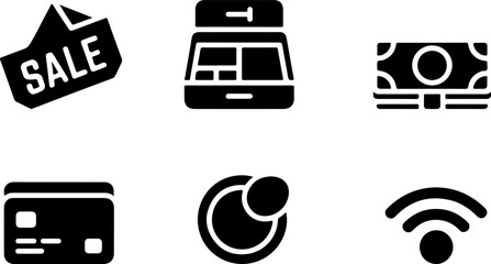 Illustrative financial savings sale concept featuring cash register credit card and money for commercial usage and user interface design