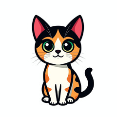 Cute Cat Cartoon Design Very Cool