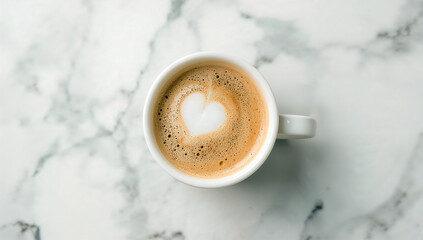 Ceramic mug on marble surface perfect for beverages