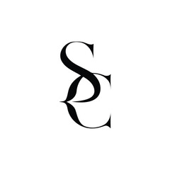 Elegant Intertwined SC Monogram Logo