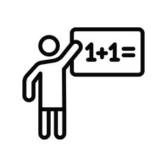 Teacher line icon , vector, pixel perfect, illustrator file 
 