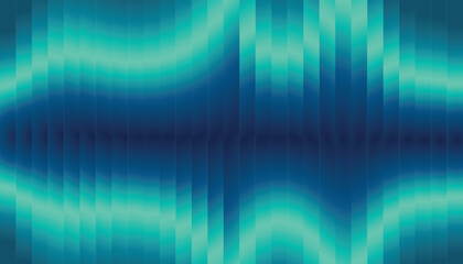 Blue Aqua Wavy Abstract Background with Seamless Wave Pattern and Vertical Pixel Texture