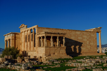 Naklejka premium Erechtheion temple and Caryatid porch on the Acropolis