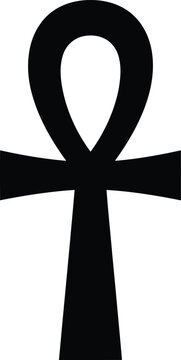Ancient egyptian ankh symbol of life hieroglyph icon vector art for mystical and historical design concepts vector