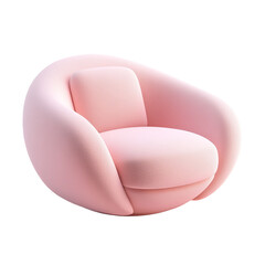 Stylish pastel chair with soft and elegant aesthetics