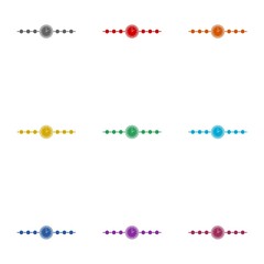 Timeline icon isolated on white background. Set icons colorful