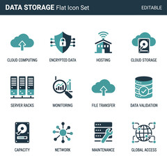 Untitled“Cloud Data Storage Icon Set – Minimal Line Vector Symbols for Servers, Databases & Backup Solutions”
