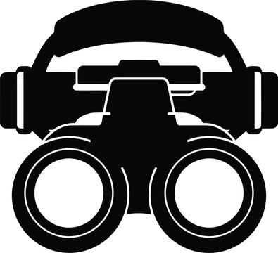 Night vision goggles symbol vector icon silhouette equipment exploration surveillance military night vision technology vector