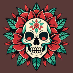 edgy floral skull fusion.