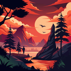 dramatic wilderness moment.