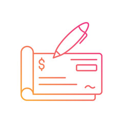 Bank Check vector icon