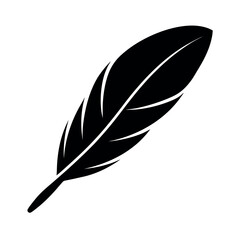 Obraz premium Minimal Feather Vector Illustration