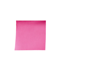 Single pink sticky note against black background