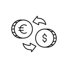 Currency Exchange vector icon