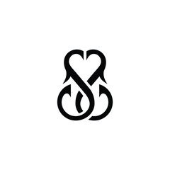 Intertwined Letter SS Monogram Logo