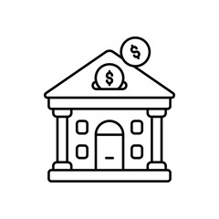Investment Bank vector icon