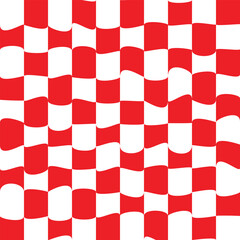 grid dizzy white and red color background Vector Illustration