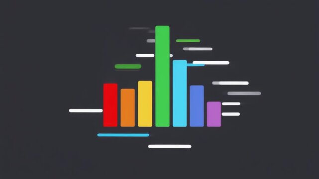 Colorful Bar Graph Animation for Data Visualization.