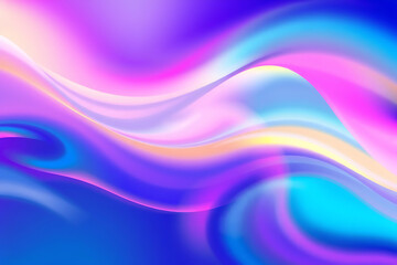 A soft and elegant holographic-inspired abstract background featuring flowing curves and multicolor gradients. Ideal for branding, presentations, UI/UX design, social media graphics, print templates, 