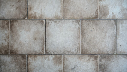 Close up textured tiled surface in grid of panels