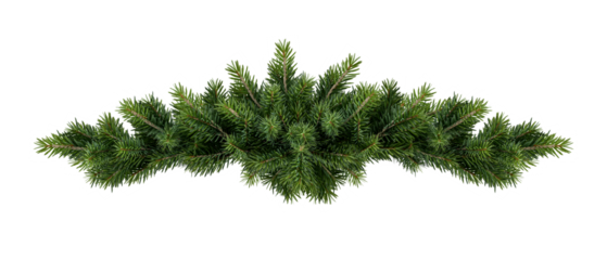 Christmas garland isolated on white background