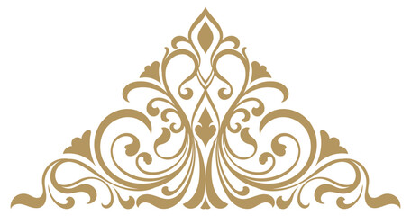 Delicate vintage ornaments, luxurious scroll design