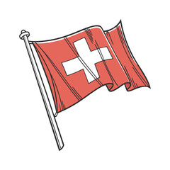 3d flag of switzerland