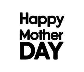 Happy mothers day hand drawn lettering isolated illustration vector