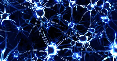 AI Neural Network Digital Visualization With Connected Glowing Points. Neural Network and Artificial Intelligence related 3D Concept. - Powered by Adobe