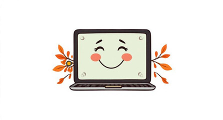 Mobile phone and laptop computer icons display web communication technology vector illustration