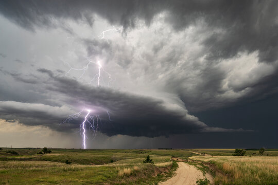 Lightning Show following the Dickens Tornado