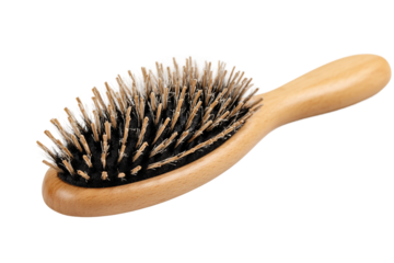 detangling hairbrush isolated on transparent background