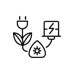 vector illustration of a plant with a drop of water