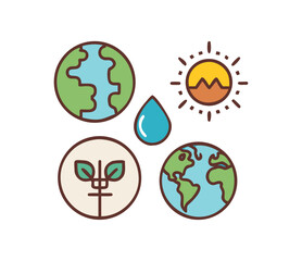 set of ecology symbols